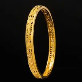 24CT HEAVY GOLD PLATED BOHO STYLE BANGLE PGB1-571