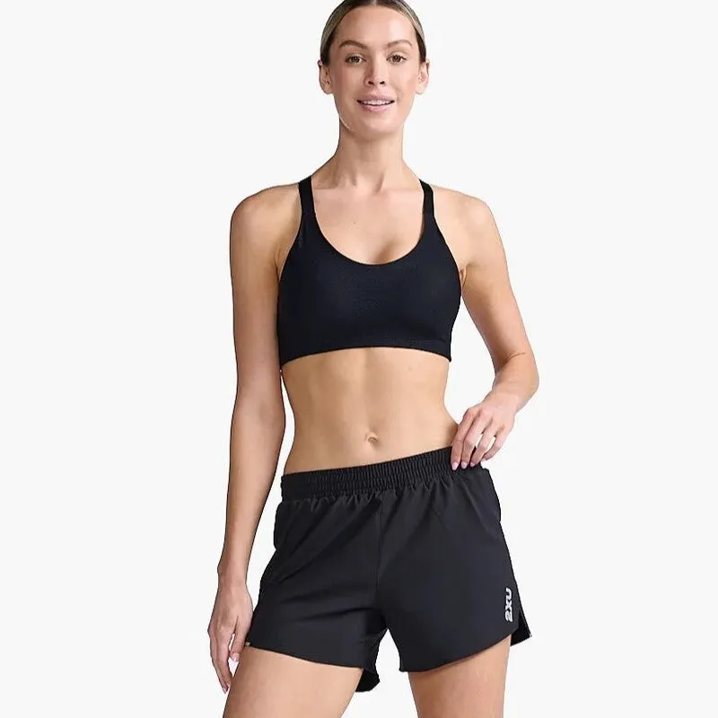 2XU Aero 5 Inch Shorts | Black / Silver Reflective | Womens