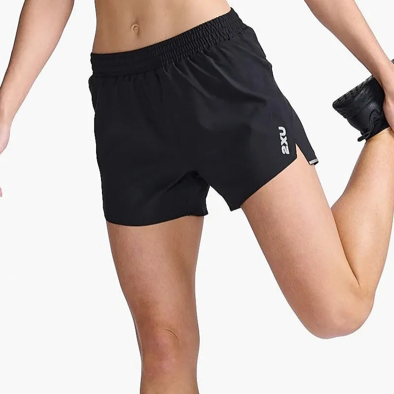 2XU Aero 5 Inch Shorts | Black / Silver Reflective | Womens