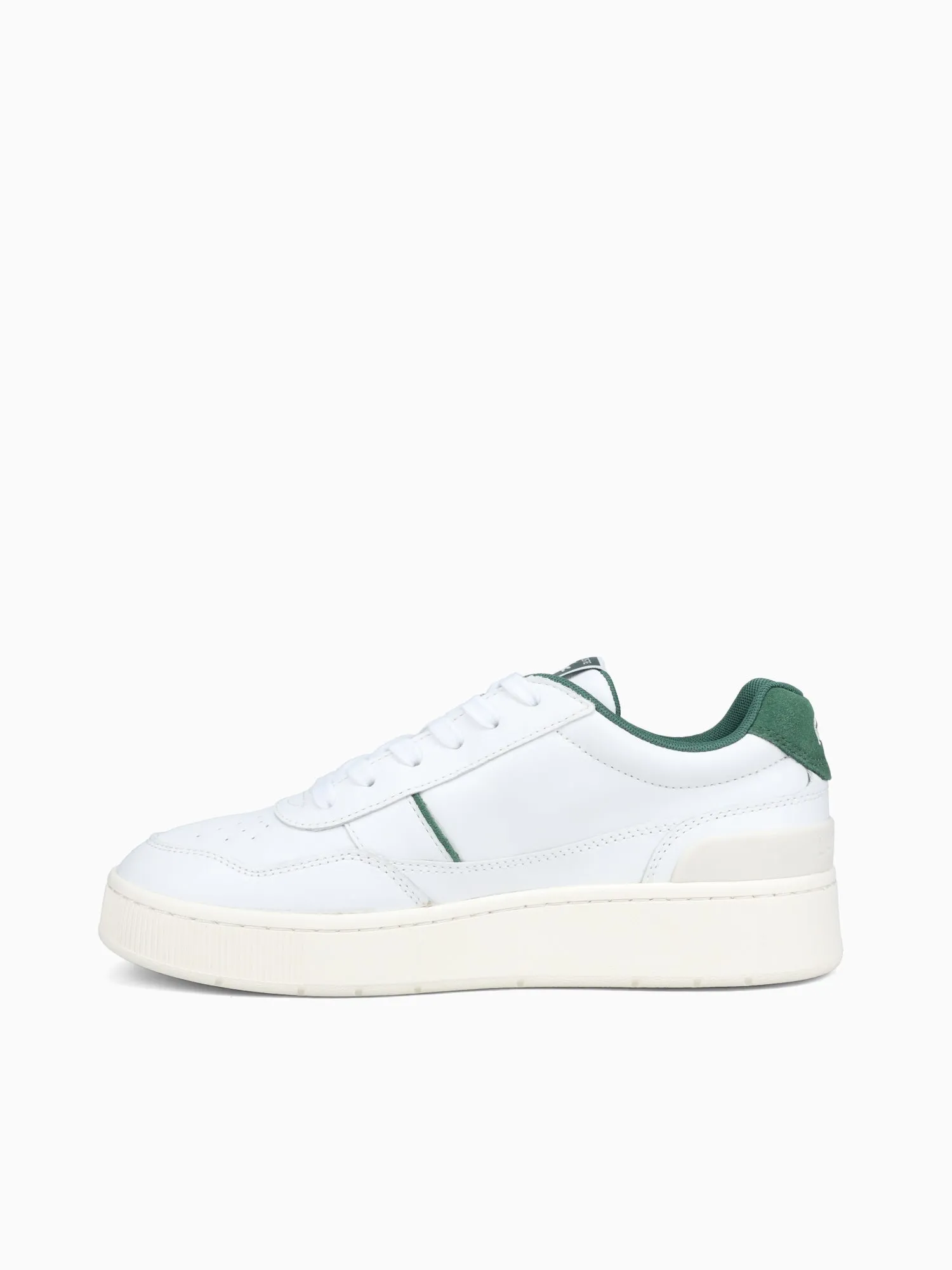 Aceclip White Green leather Suede