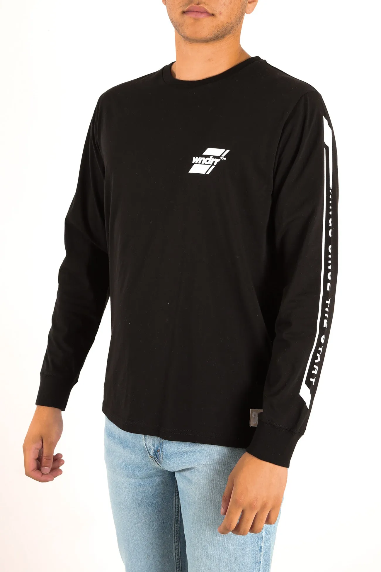 Across Long Sleeve Tee Black