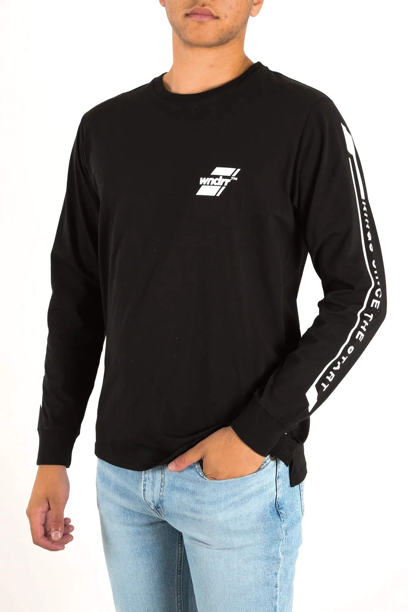 Across Long Sleeve Tee Black