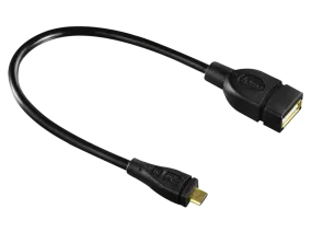 Adaptador OTG USB a MicroUSB - Hama 078426, cable de 10 cm