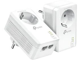 Adaptador PLC - TP-Link TL-PA7027PKIT, Plug and Play, 2 puertos Gigabit, 1000 Mbps, Blanco