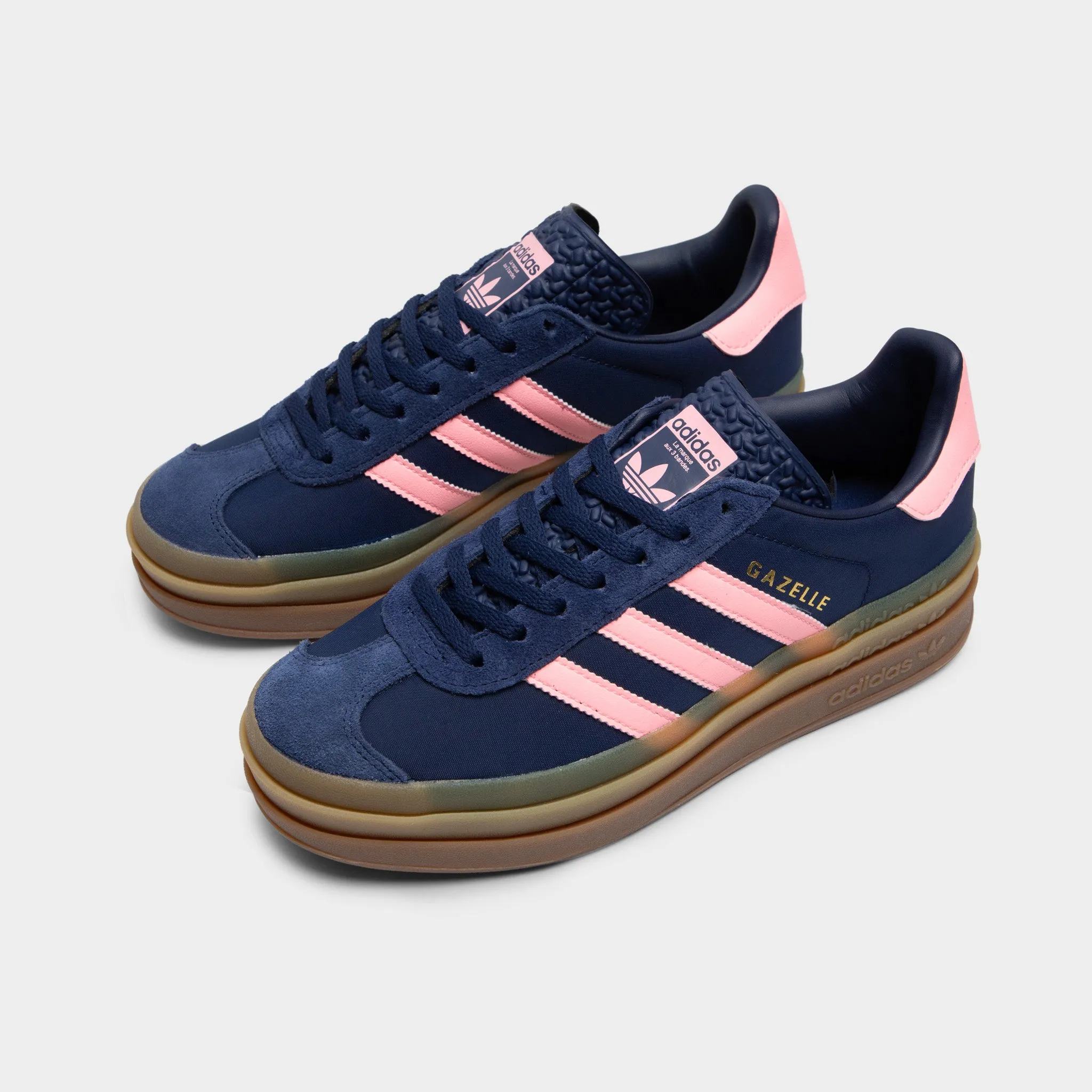 adidas Women's Gazelle Bold Dark Blue / Pink