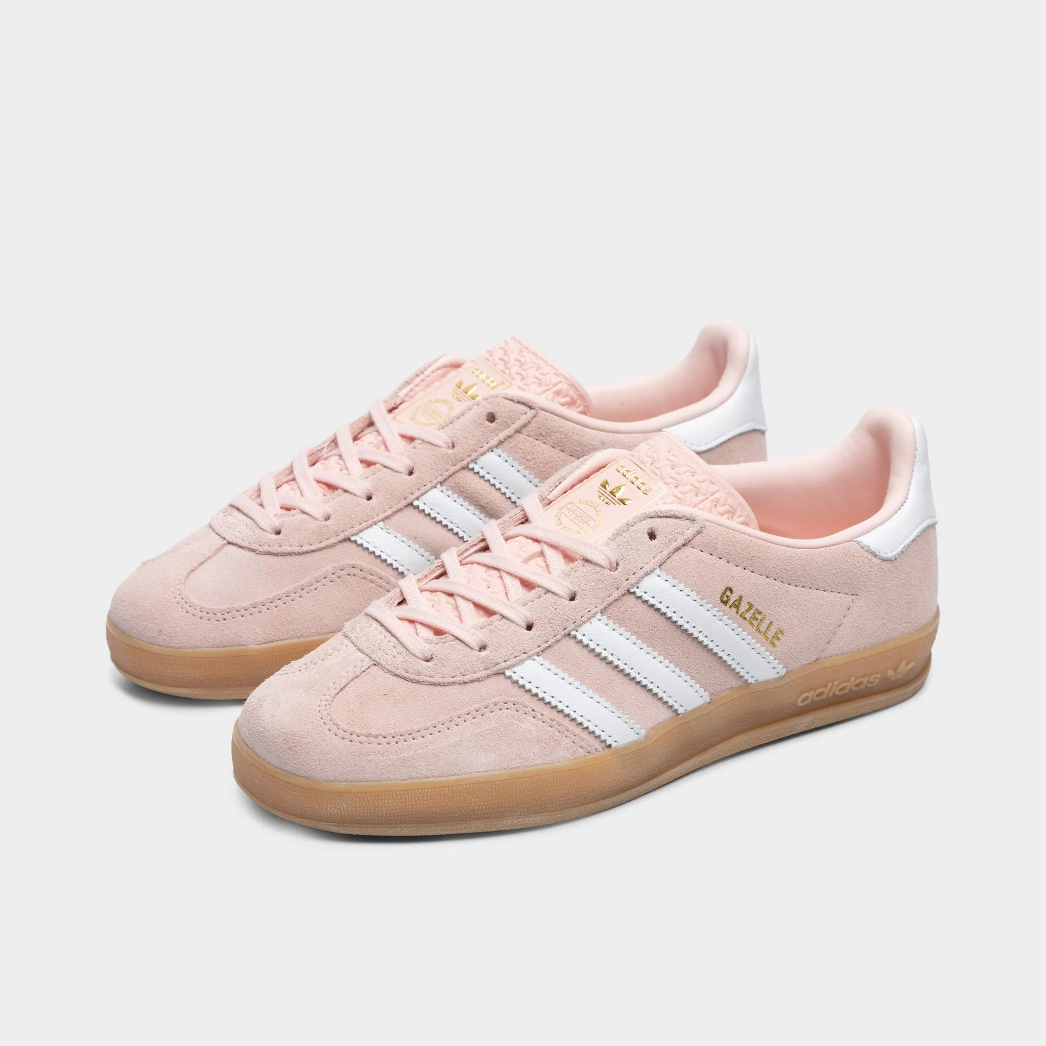 adidas Women's Gazelle Indoor Sandy Pink / White - Gum