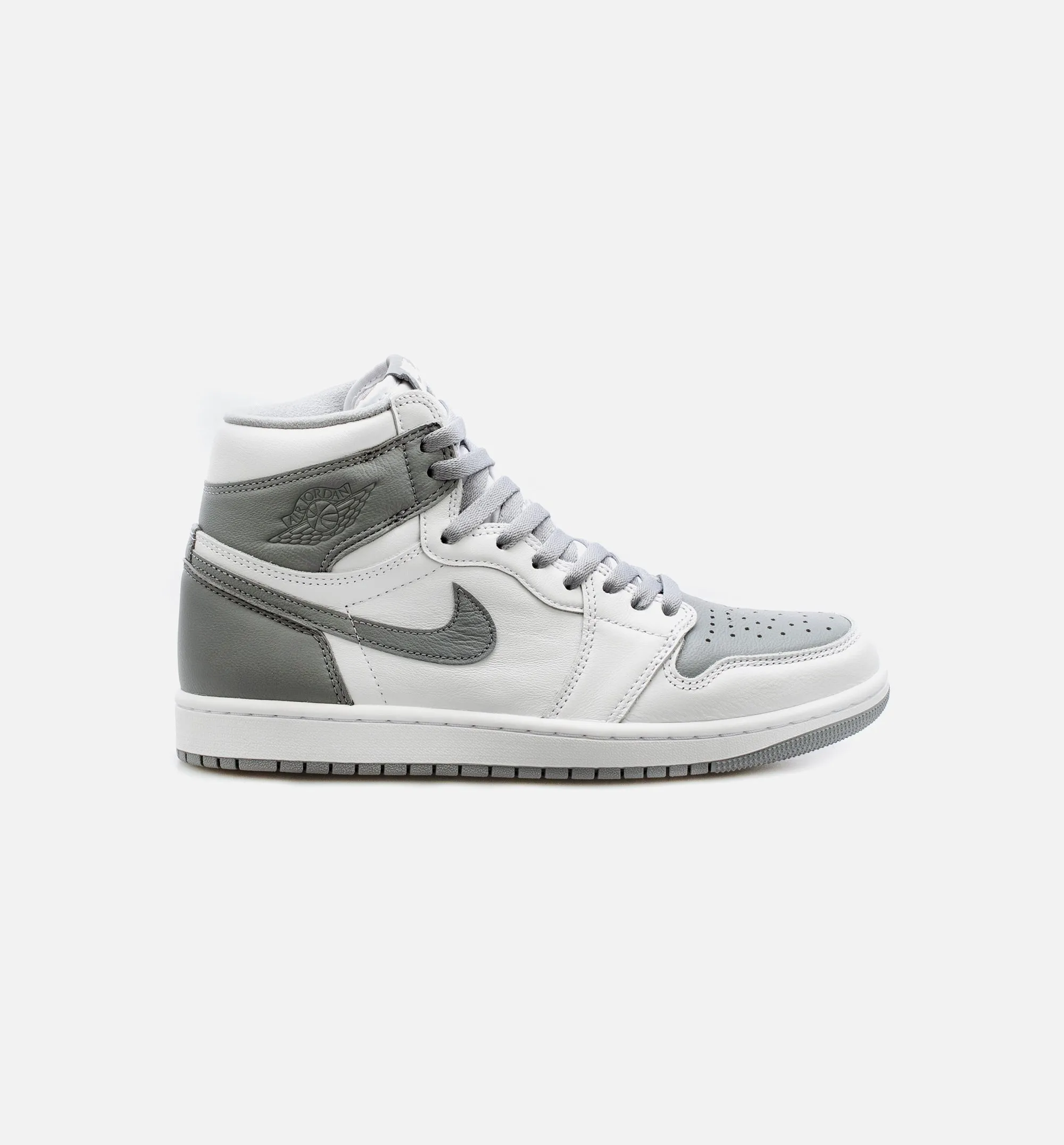 Air Jordan 1 High OG Stealth Mens Lifestyle Shoe - White/Grey Free Shipping