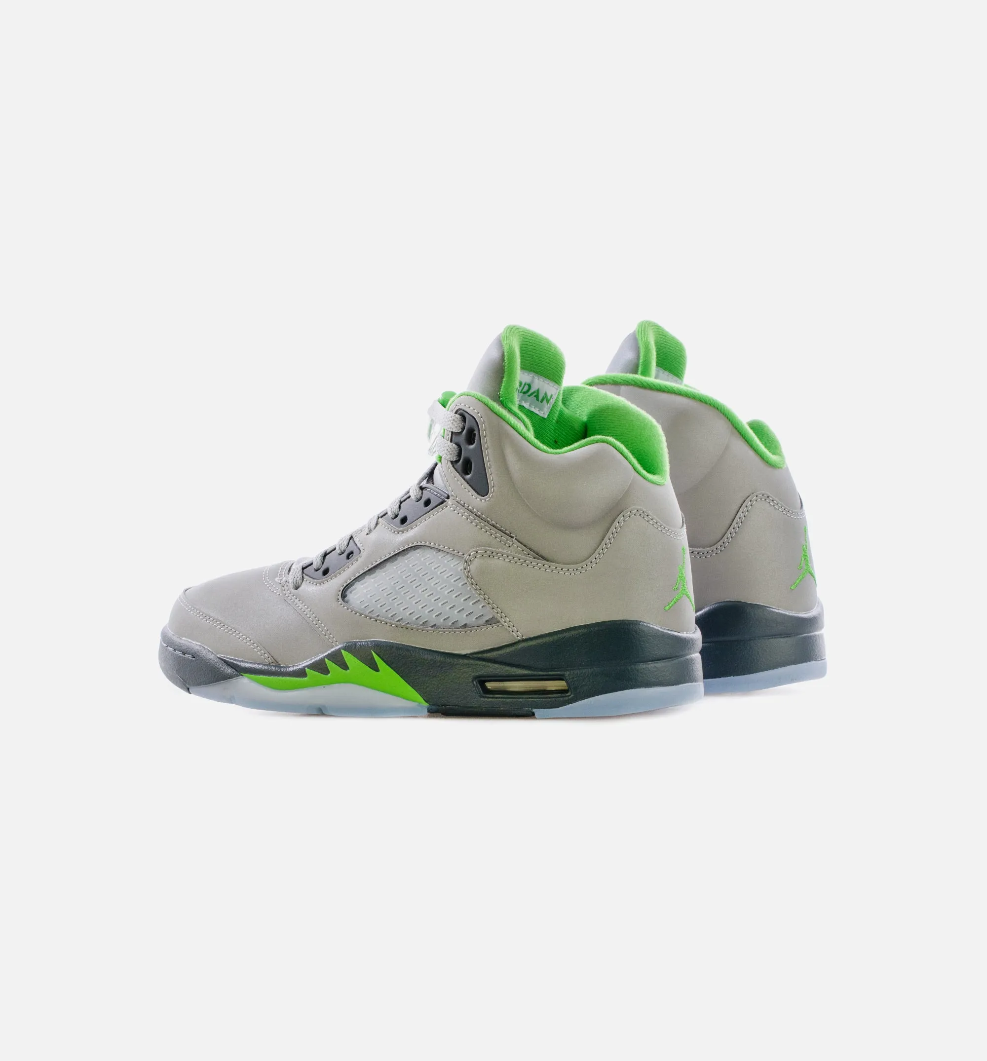 Air Jordan 5 Retro Green Bean Mens Lifestyle Shoe - Silver/Green Free Shipping