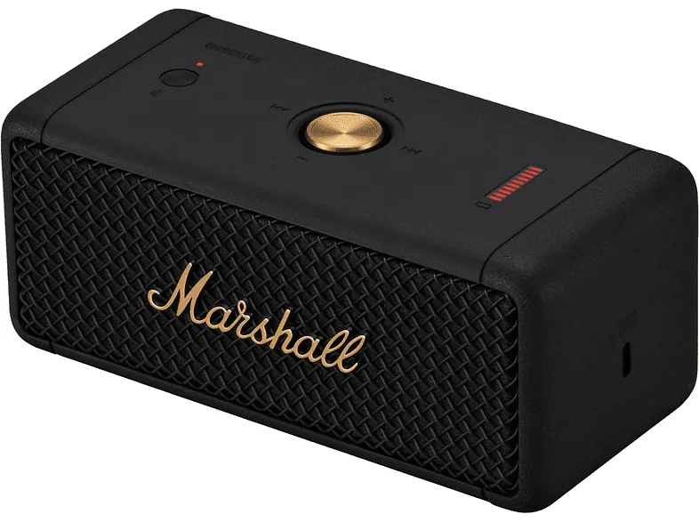 Altavoz inalámbrico - Marshall Emberton, 20W, Bluetooth, Autonomía de 20 h, IPX7, Negro