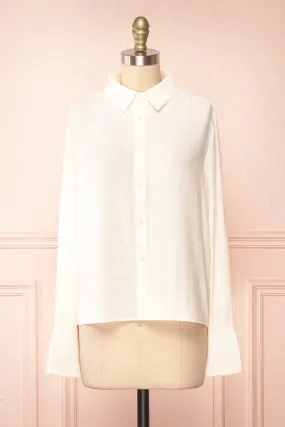 Annabelle | Button-Up Blouse w/ Embroidery