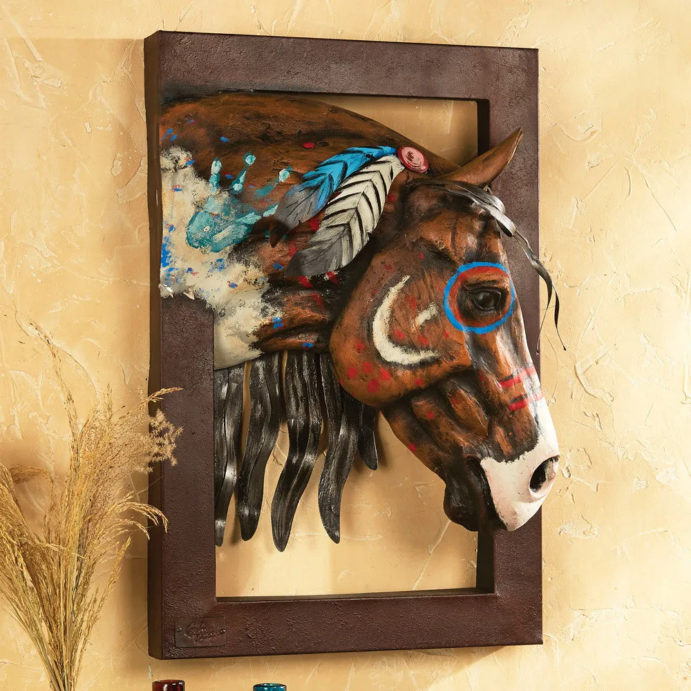 Apache Indian Paint Horse Head Wall Art