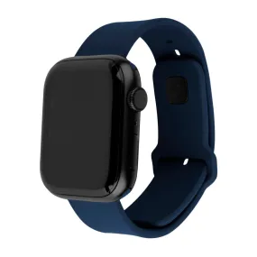 Apple Watch (38 / 40 / SE / 41mm) Fixed Sporty Silikone Rem Sæt - Blå