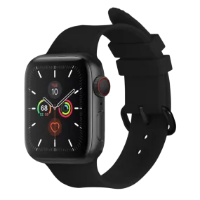 Apple Watch (38/40/SE/41MM) Native Union Curve Strap Silikone Rem - Sort