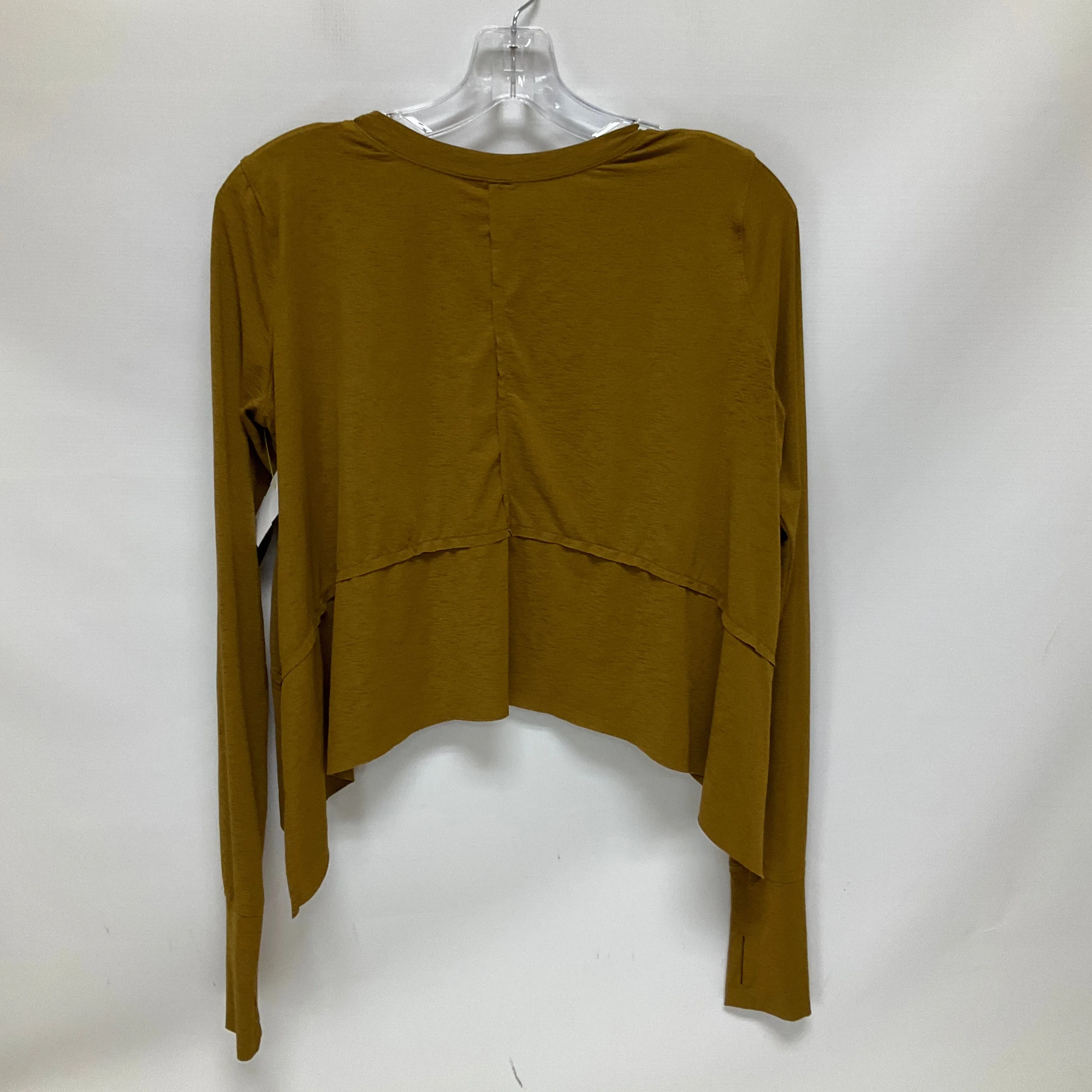 Athletic Top Long Sleeve Crewneck By Free People In Yellow, Size: S