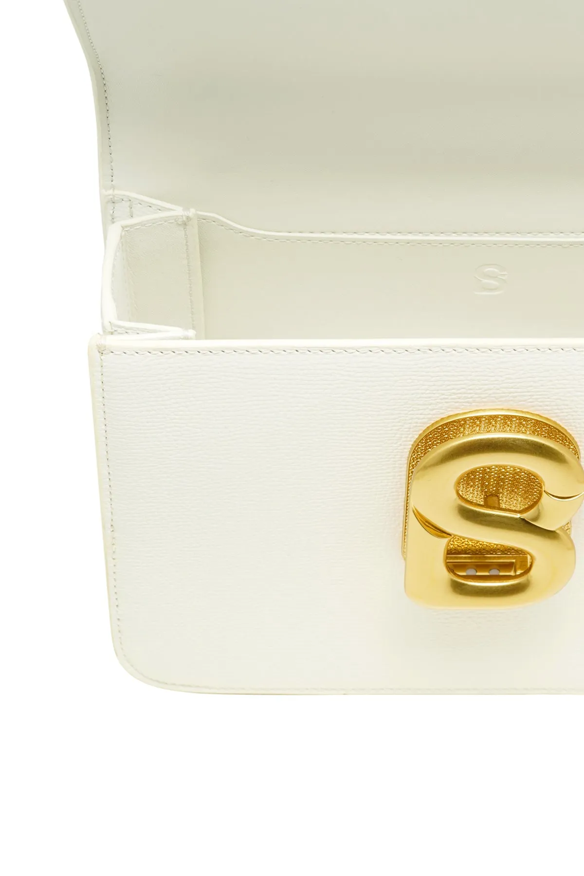 Audrey Chain Leather Bag  Medium - White