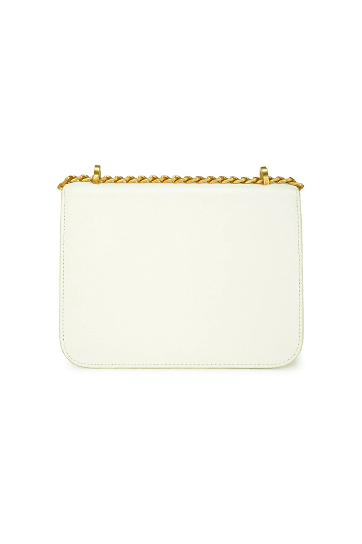 Audrey Chain Leather Bag  Medium - White