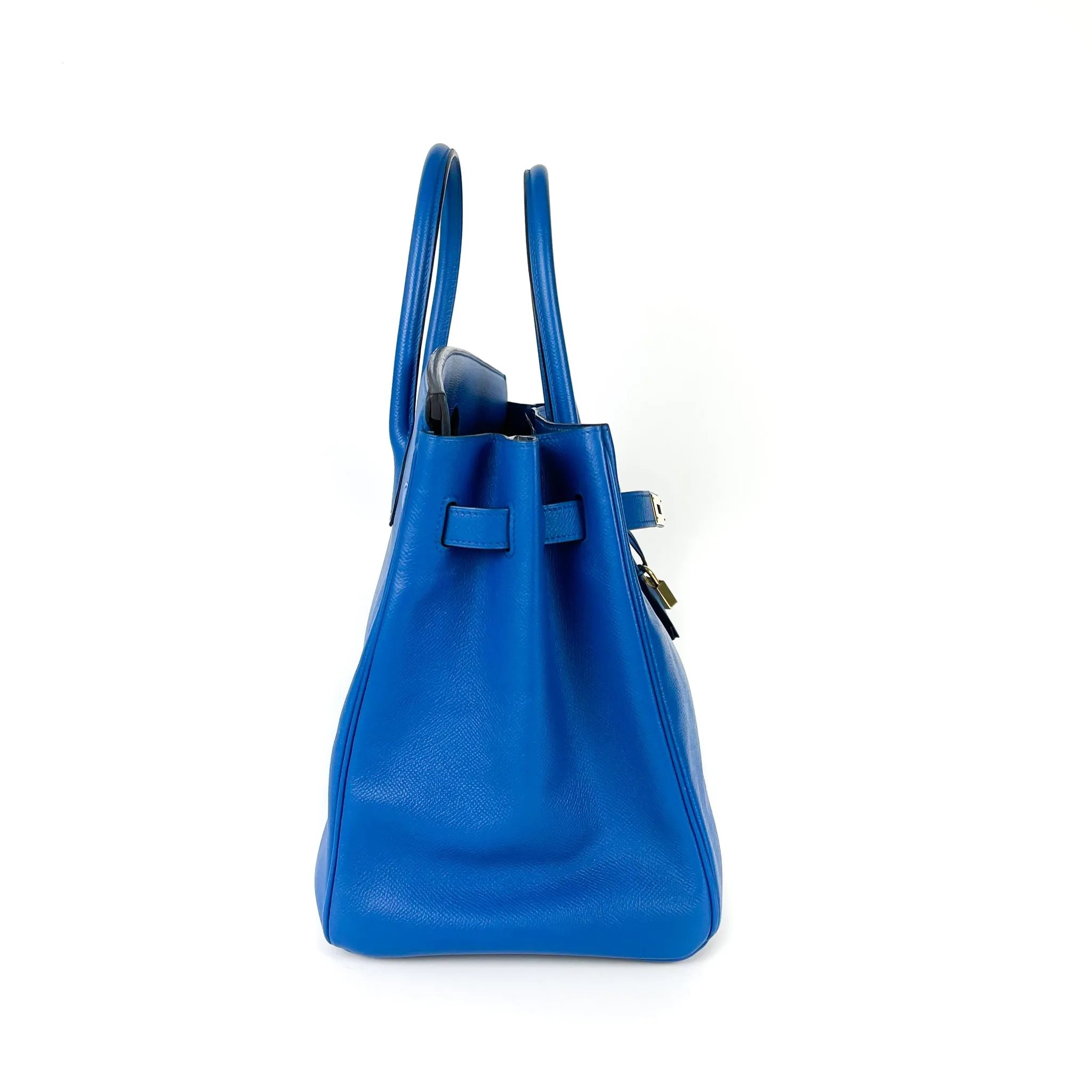 Birkin 35 in Blue Chourchevel Leather