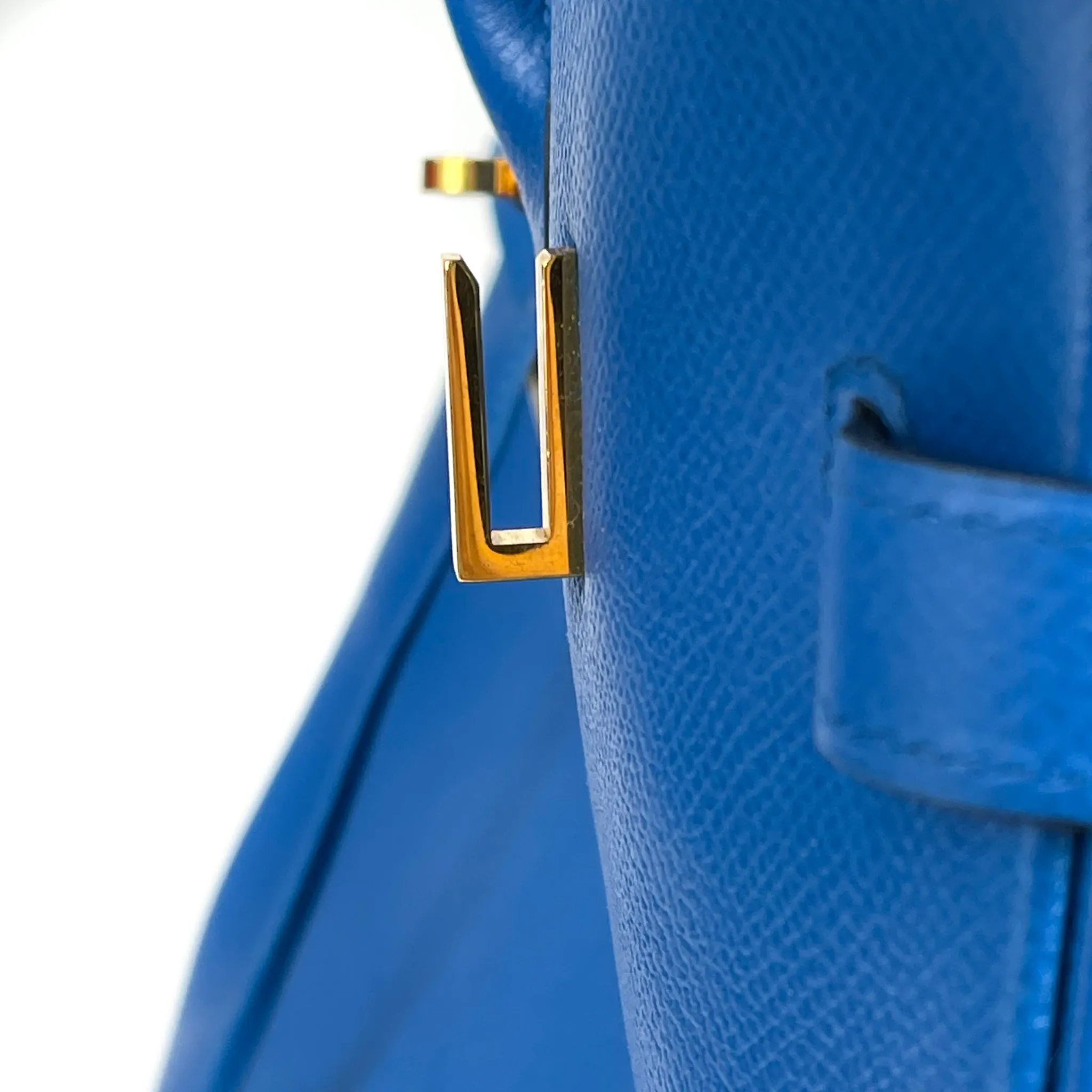 Birkin 35 in Blue Chourchevel Leather