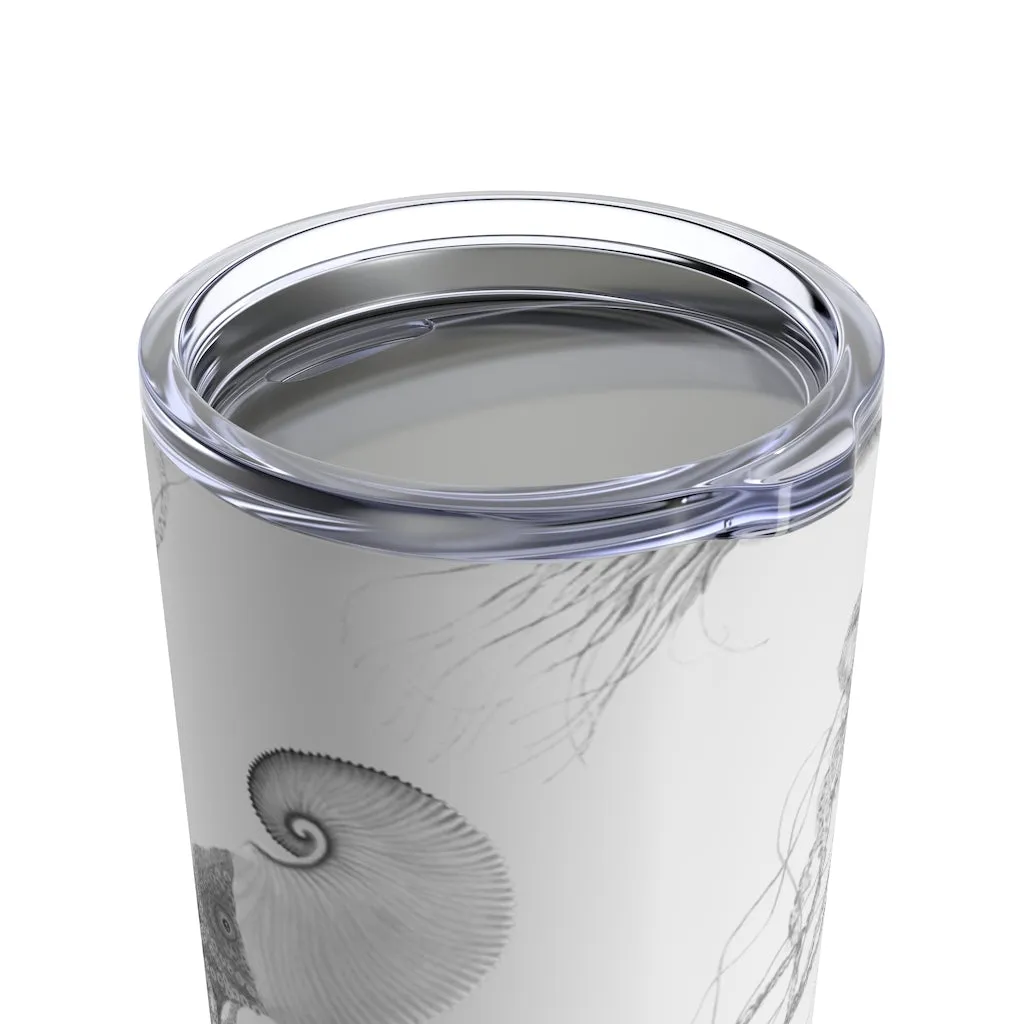 Black and White Nautilus, 20 oz Steel Tumbler