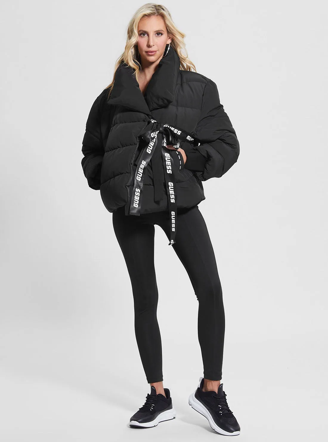 Black Claudia Active Puffer Jacket