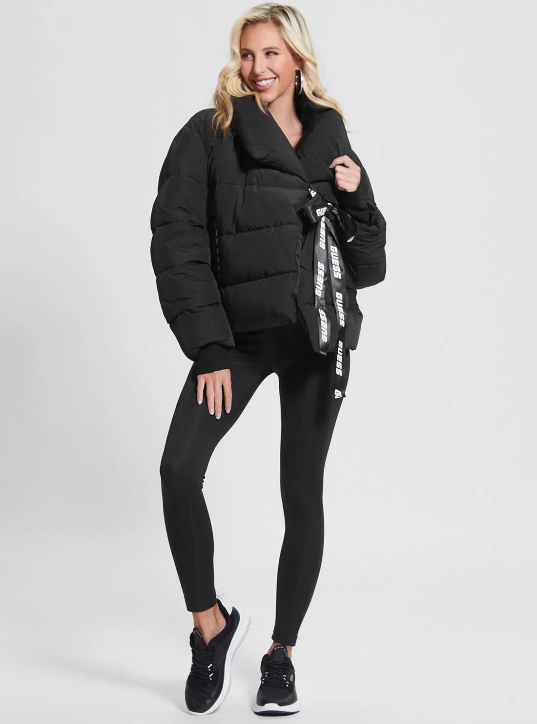 Black Claudia Active Puffer Jacket