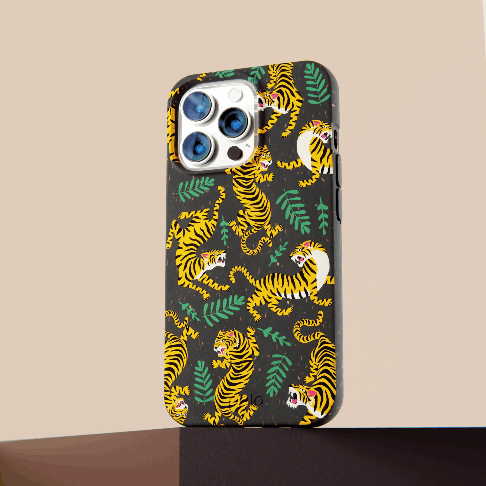 Black Playful Tigers iPhone 13 Pro Max Case