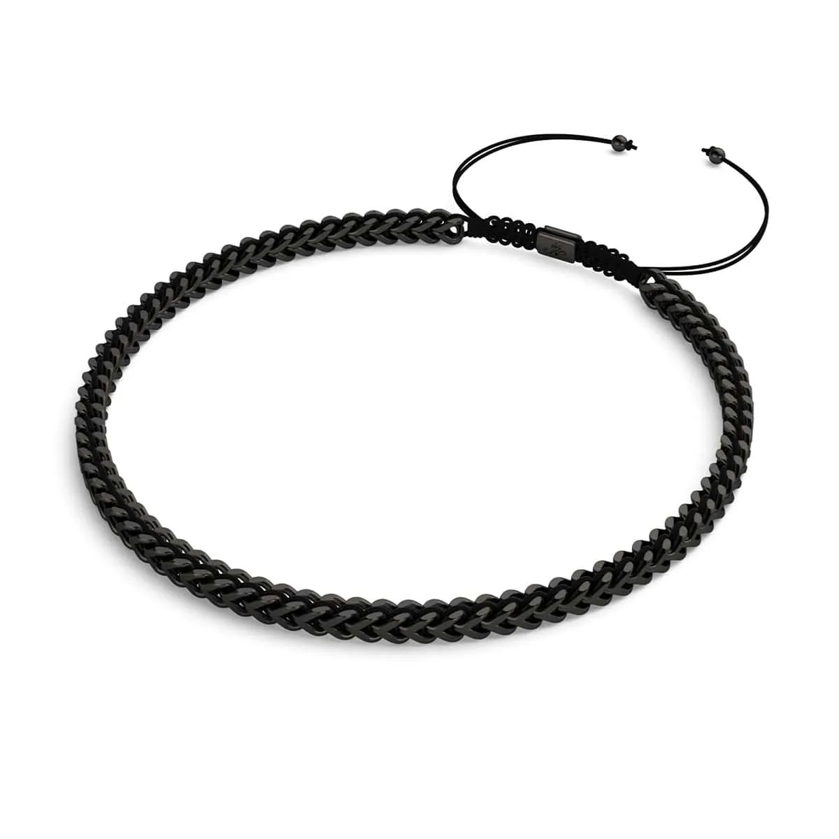 Black x Gunmetal | Gaia Wheat Chain | Choker Necklace