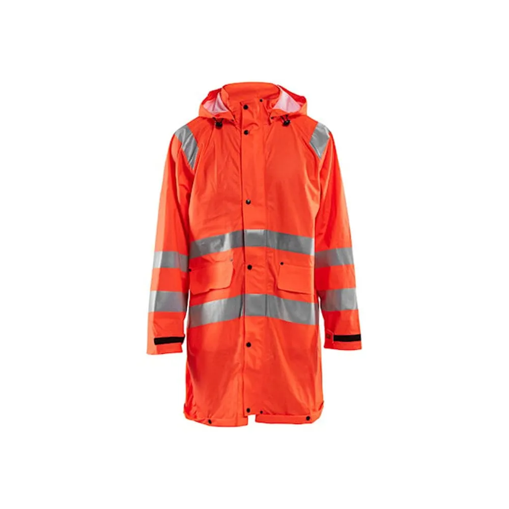 Blaklader 4324 Long Length Waterproof Rain Jacket Hi-Vis Level 1