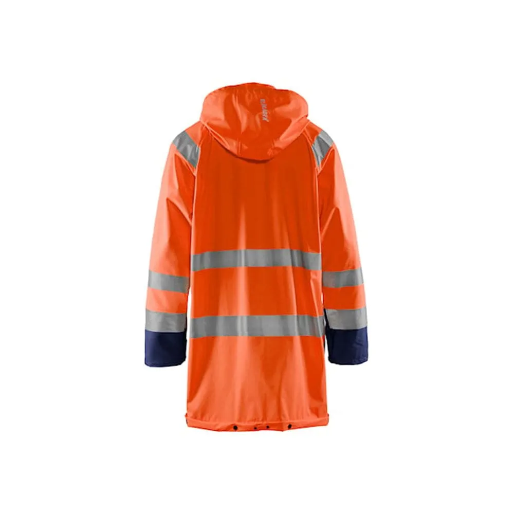 Blaklader 4324 Long Length Waterproof Rain Jacket Hi-Vis Level 1