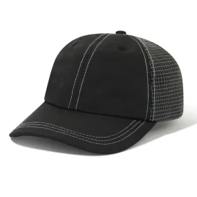 Butter Goods Nylon Ripstop 6 Panel Cap Black