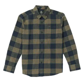 CADEN PLAID LS NAVY KIDS