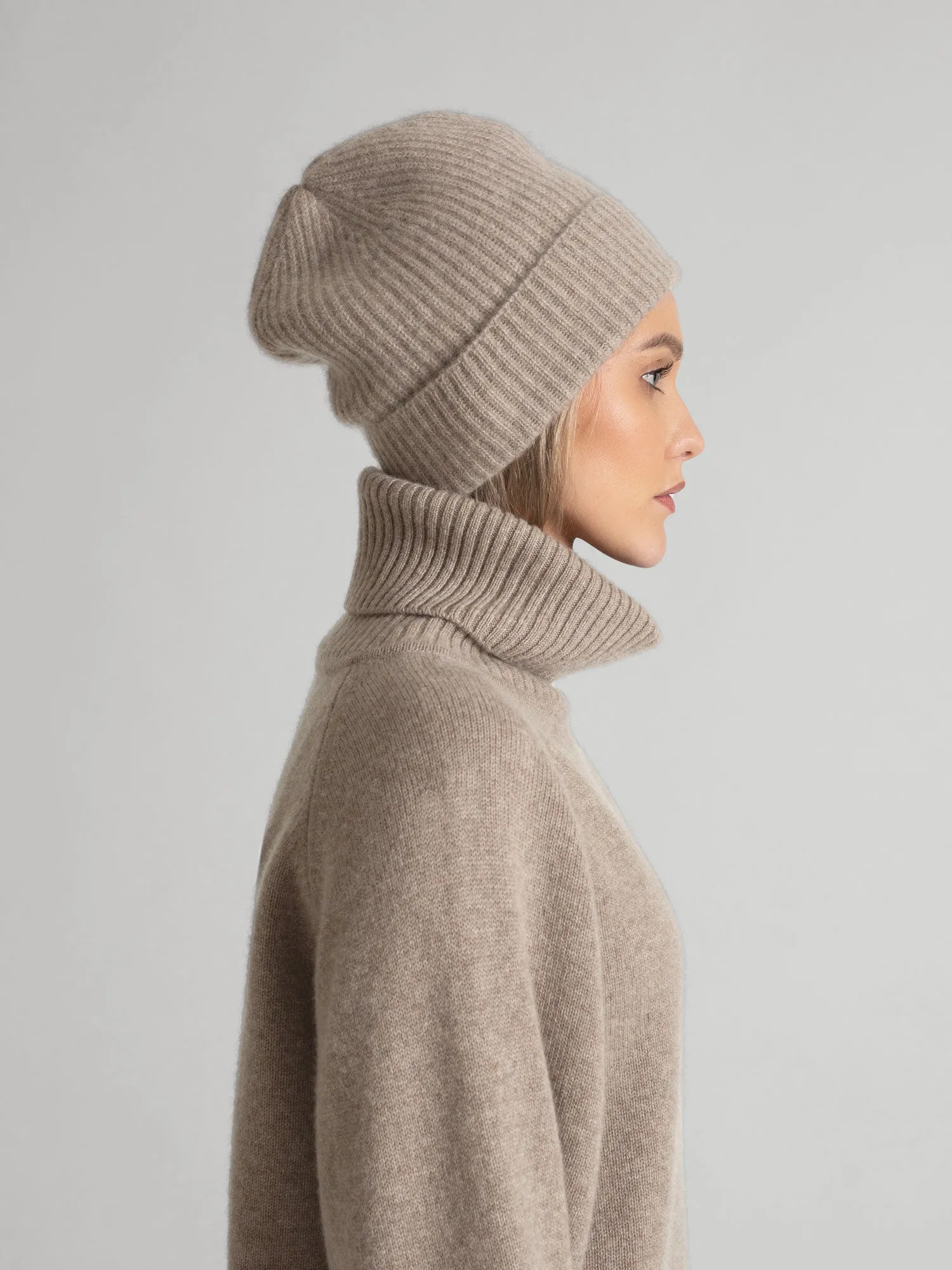 Cashmere beanie "Elli" - toast