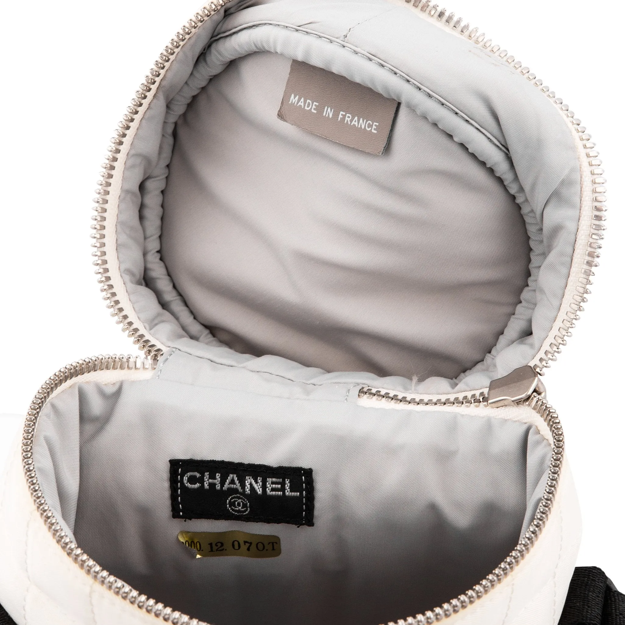 Chanel Spring 2001 Nylon Quilted Logo Water Bottle Holder