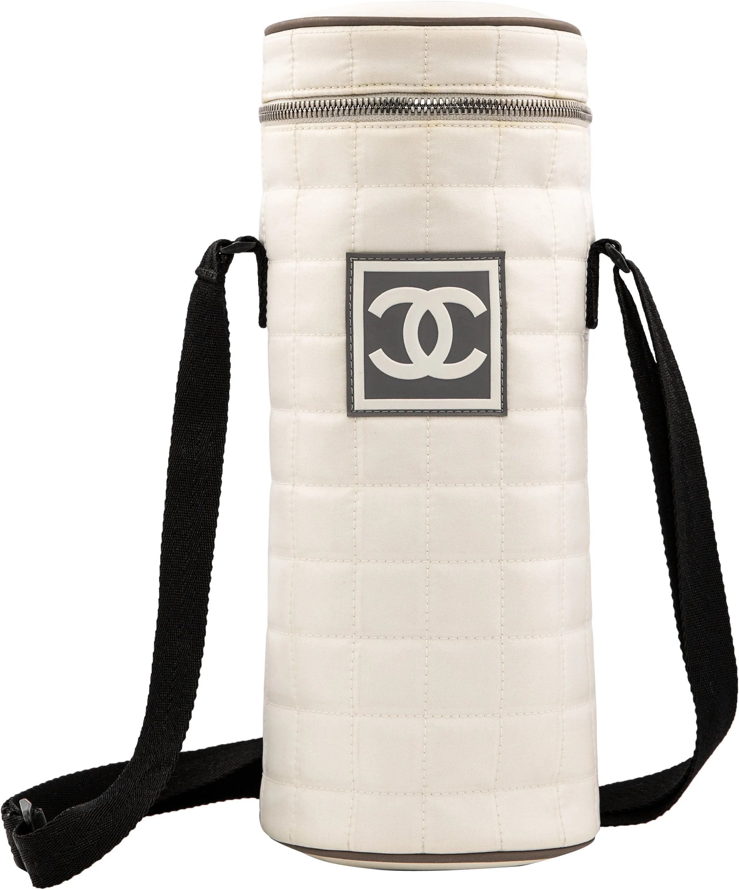 Chanel Spring 2001 Nylon Quilted Logo Water Bottle Holder