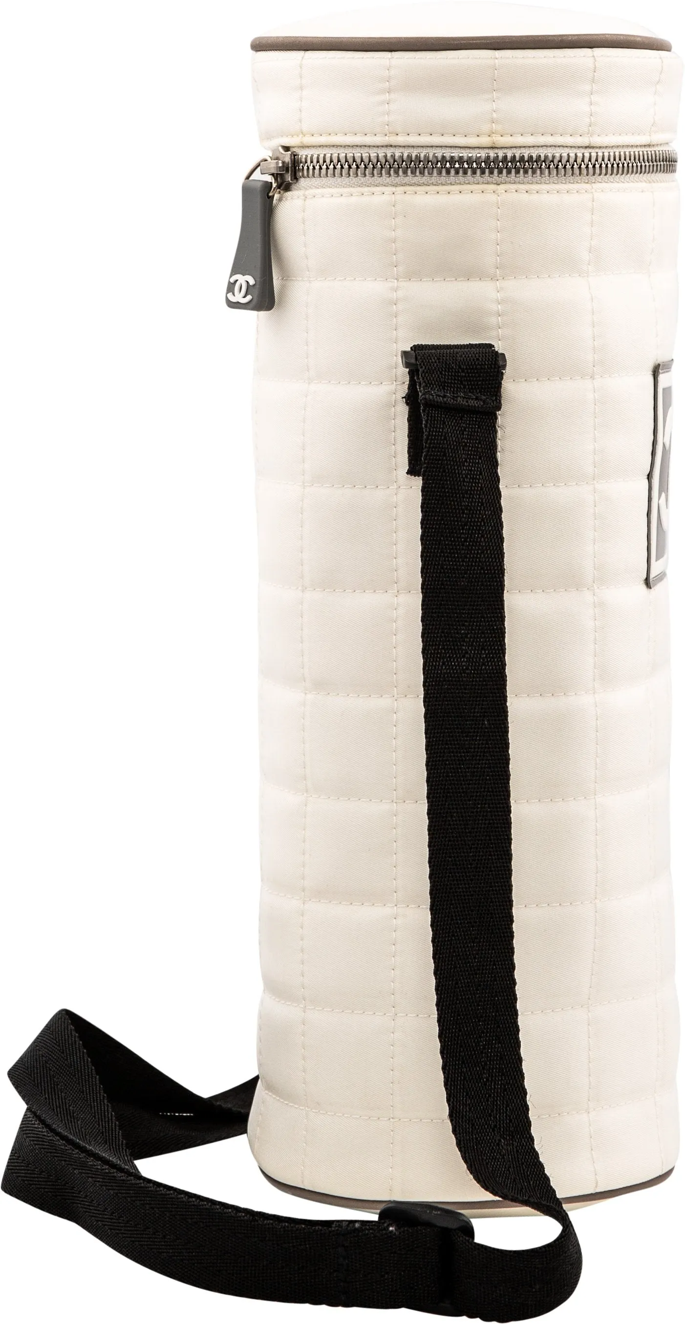 Chanel Spring 2001 Nylon Quilted Logo Water Bottle Holder