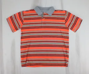 CHILDRENS PLACE NEON ORANGE STRIPED TOP 10/12Y EUC