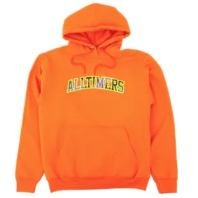 City College Hooded Sweatshirt (Orange) (S )