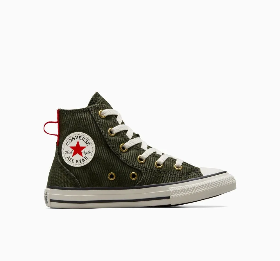 CONVERSE KIDS ALL STAR HI MFG GREEN SHOES