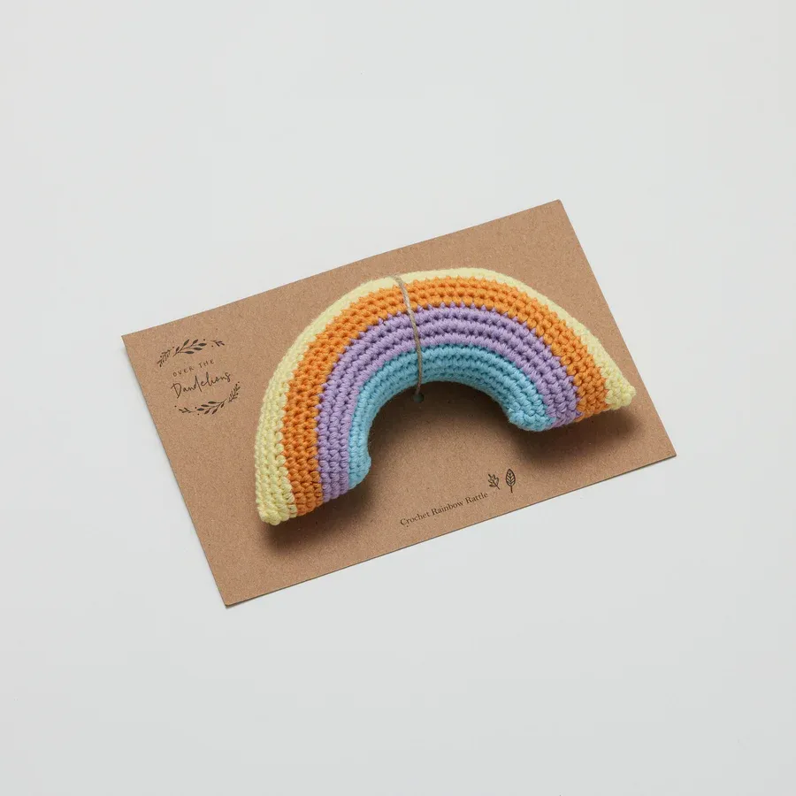 Crochet Rattle - Rainbow