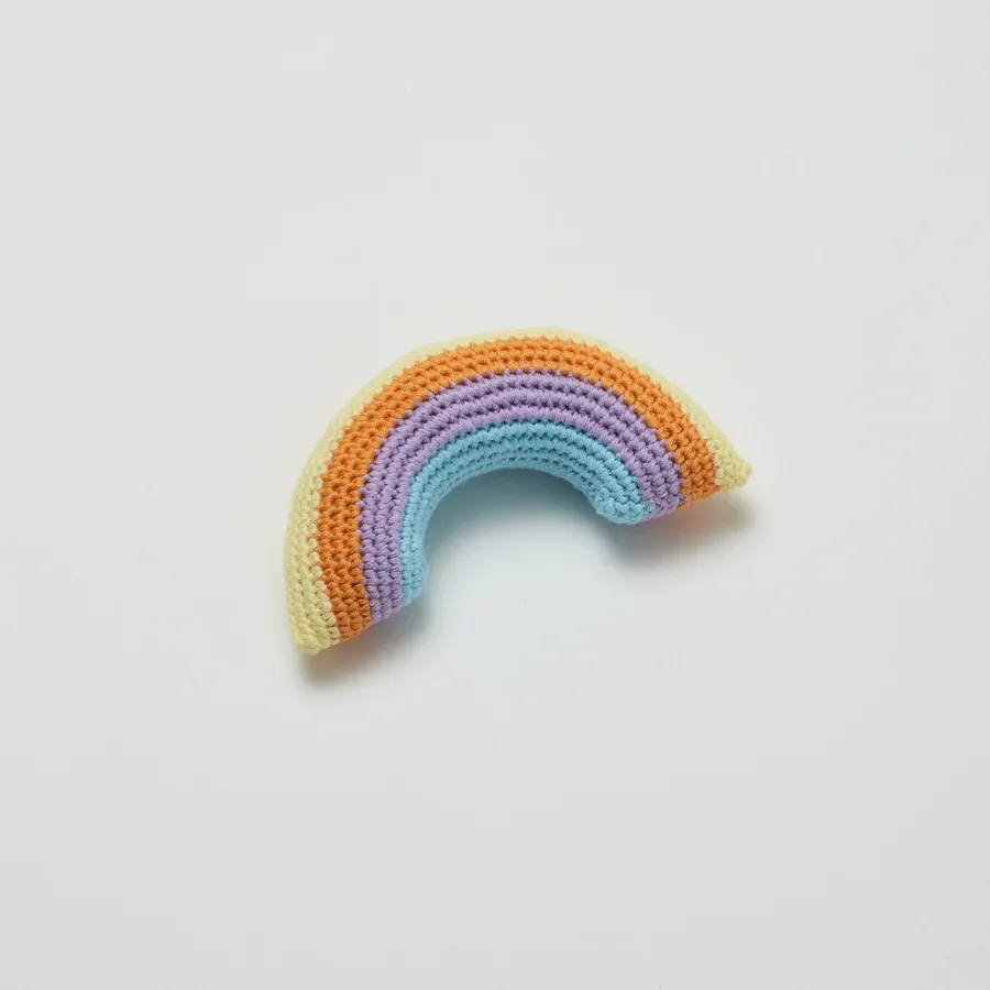 Crochet Rattle - Rainbow