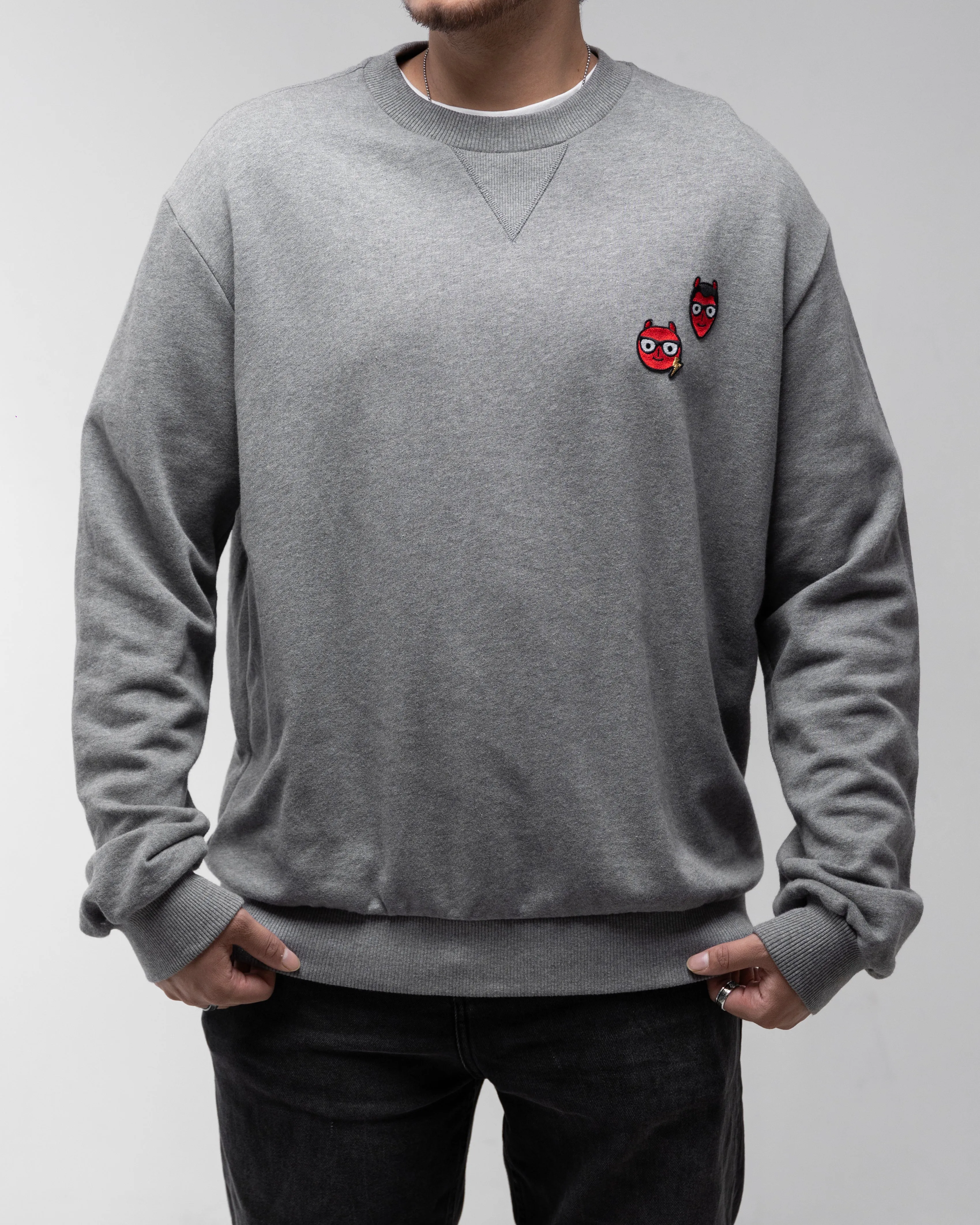 DOLCE & GABBANA GREY SWEATSHIRT PULLOVER