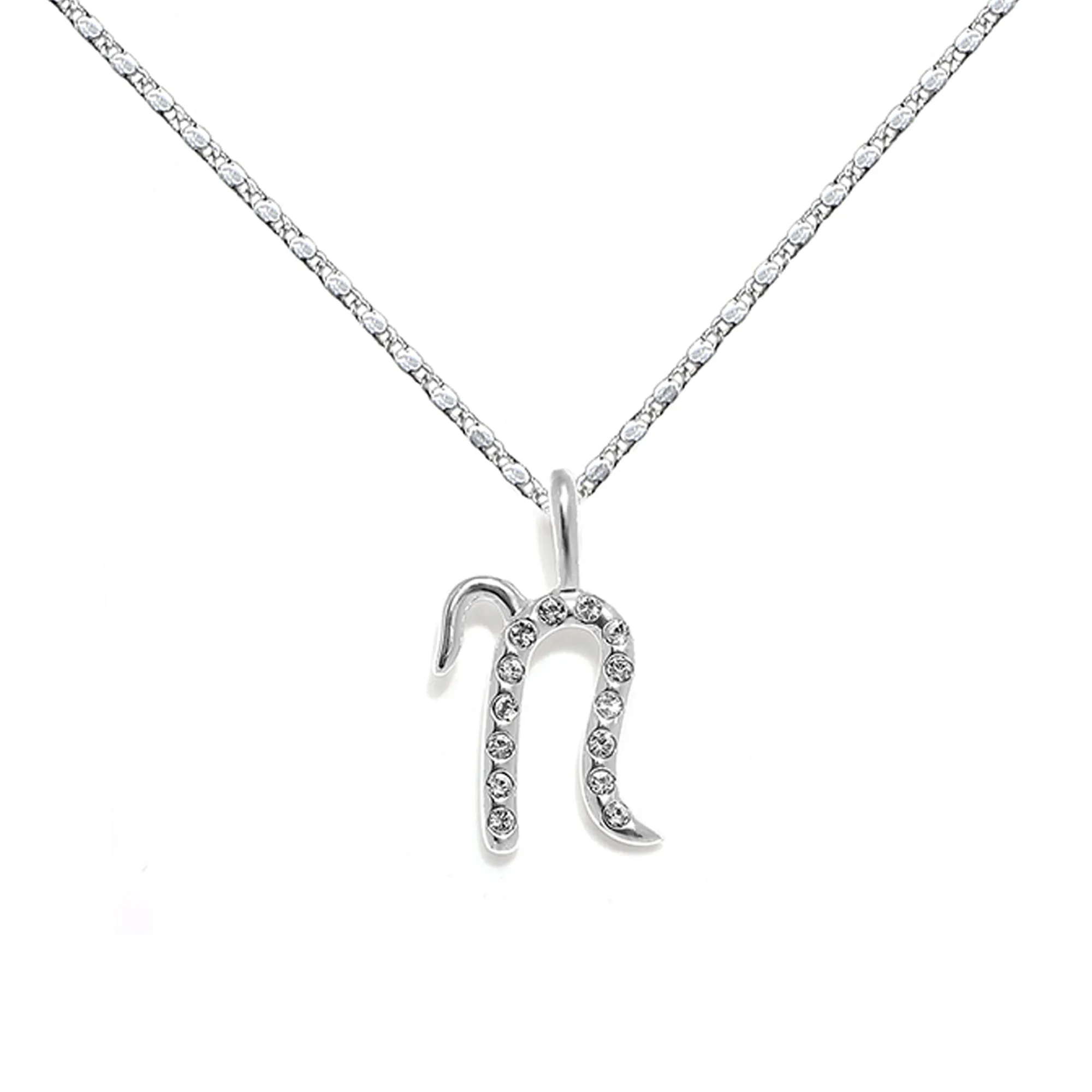 Everly Initial Necklace- Silver