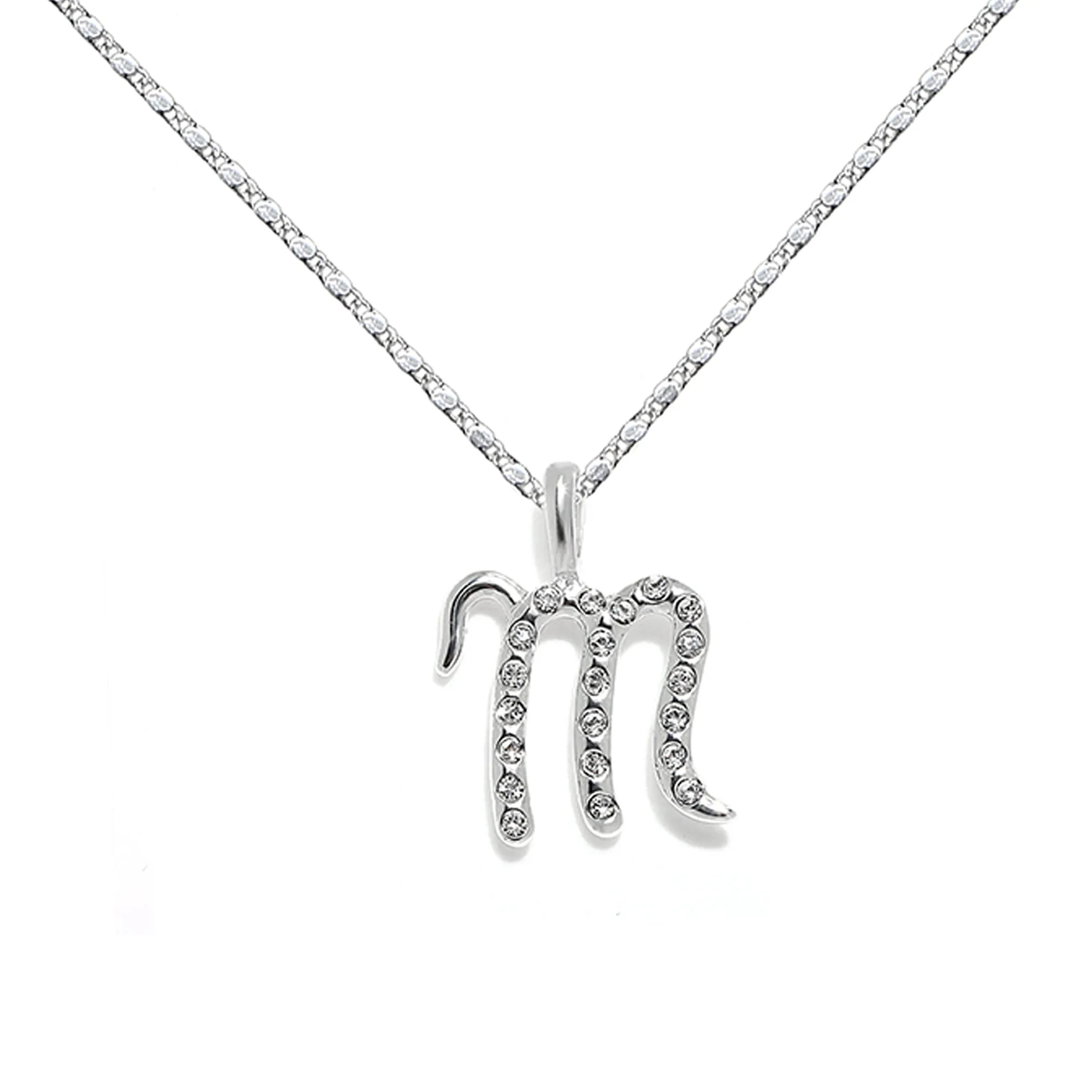 Everly Initial Necklace- Silver