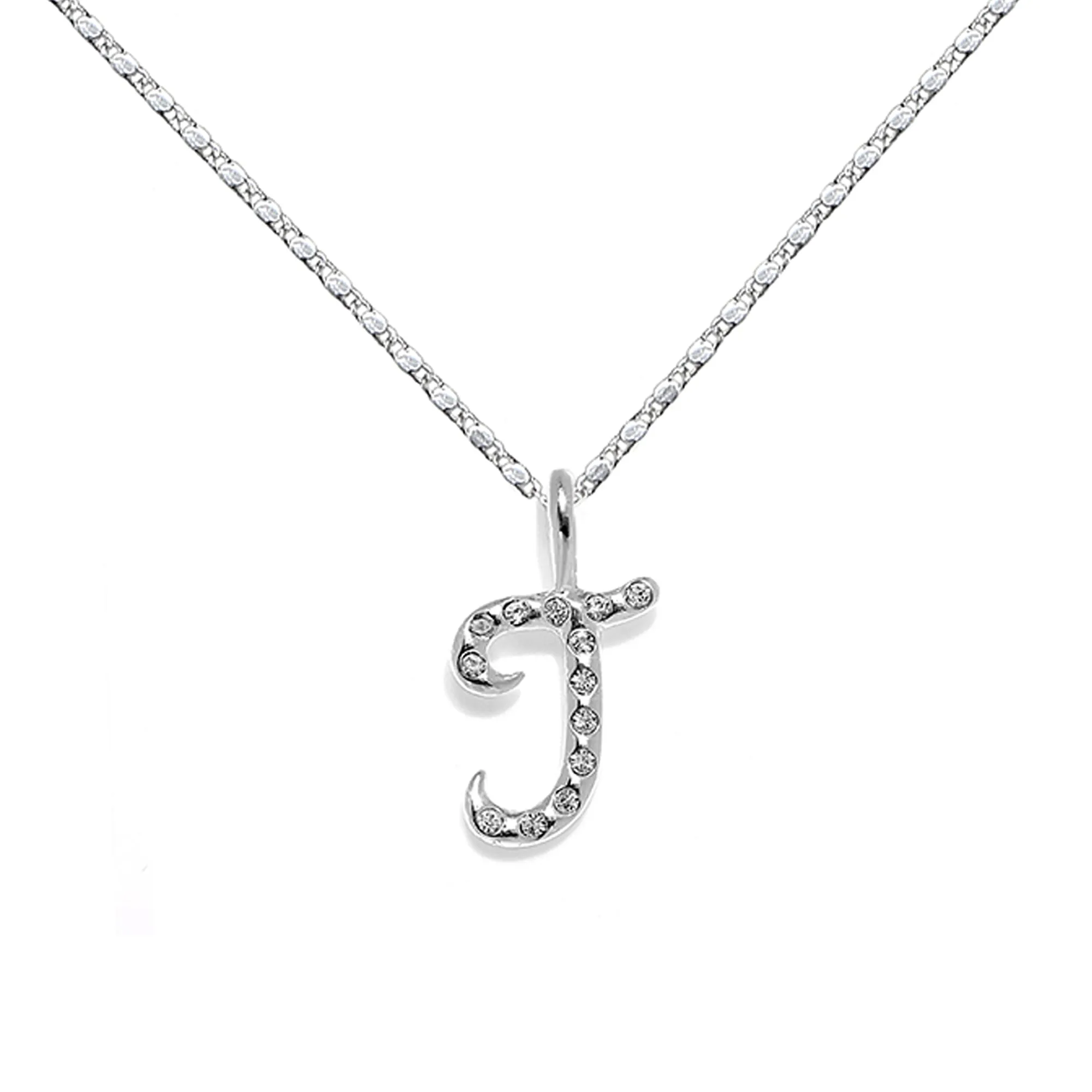 Everly Initial Necklace- Silver