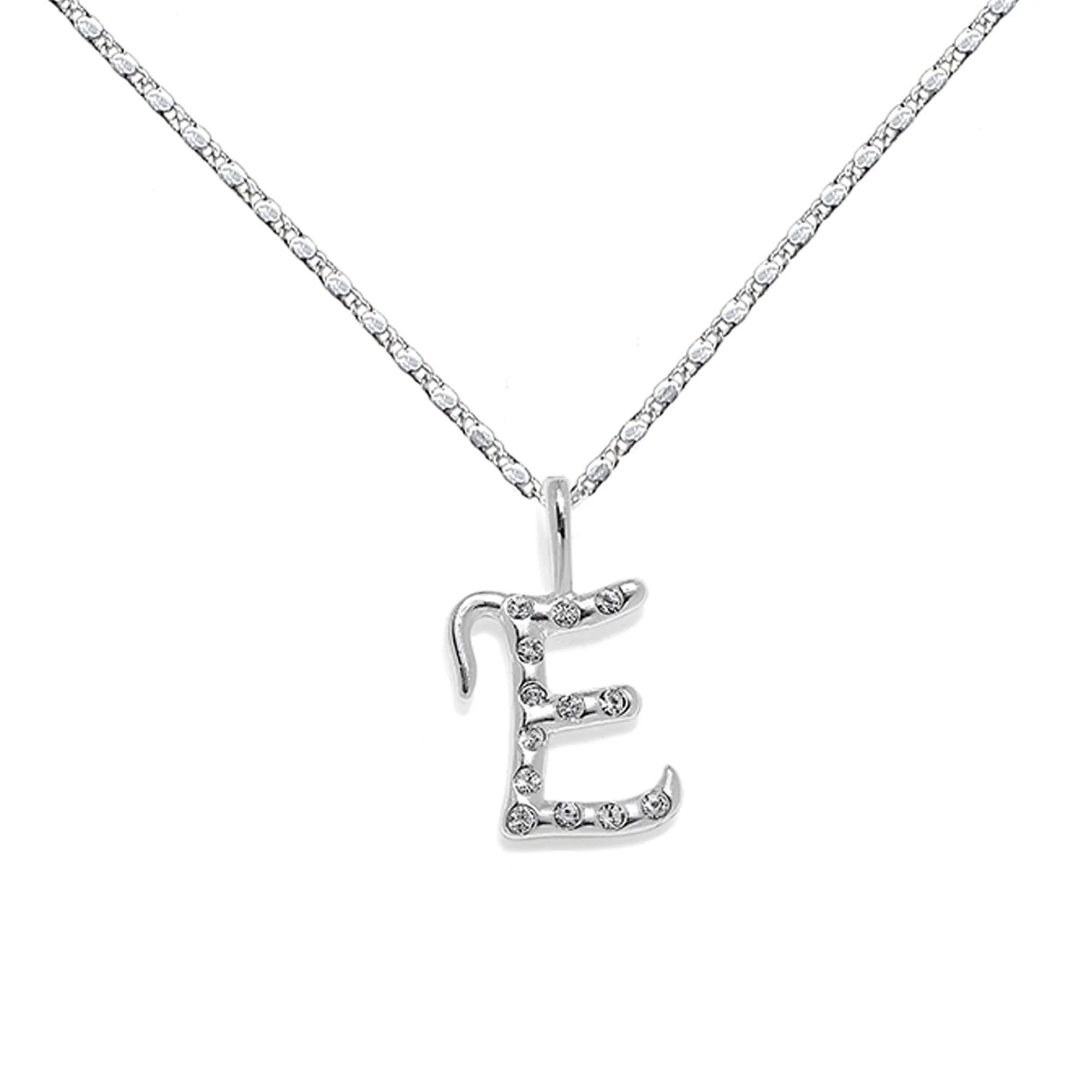 Everly Initial Necklace- Silver