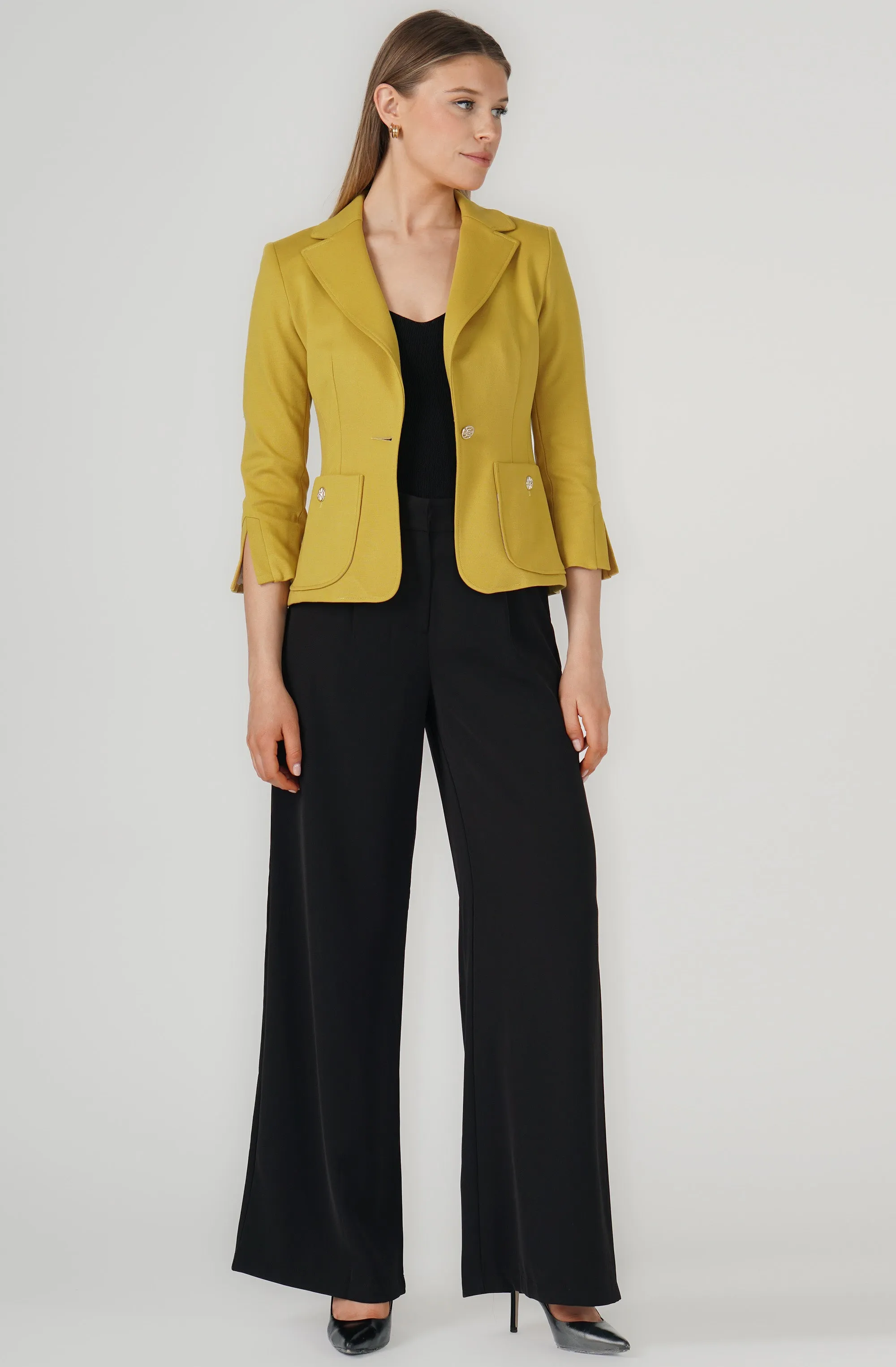 Fitted Jacket with Front Pockets