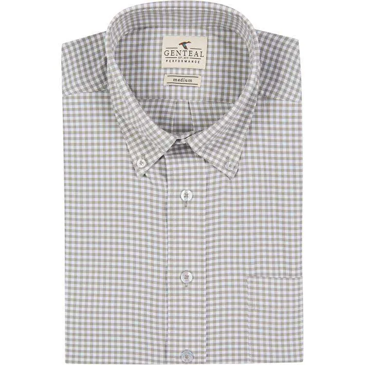 Gingham Performance Sport Shirt- Dune