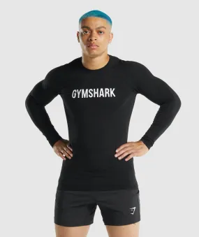 Gymshark Apollo Long Sleeve T-Shirt - Black