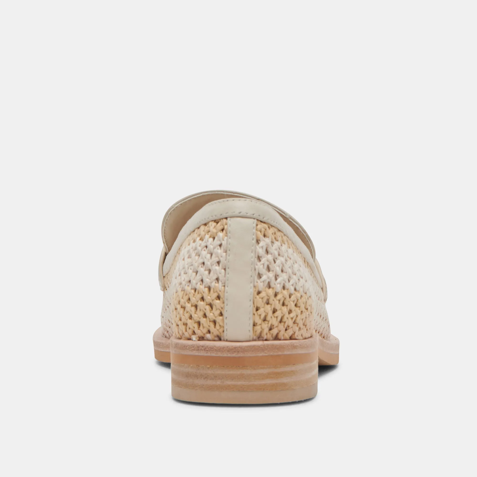 HALLEY FLATS IVORY MULTI RAFFIA