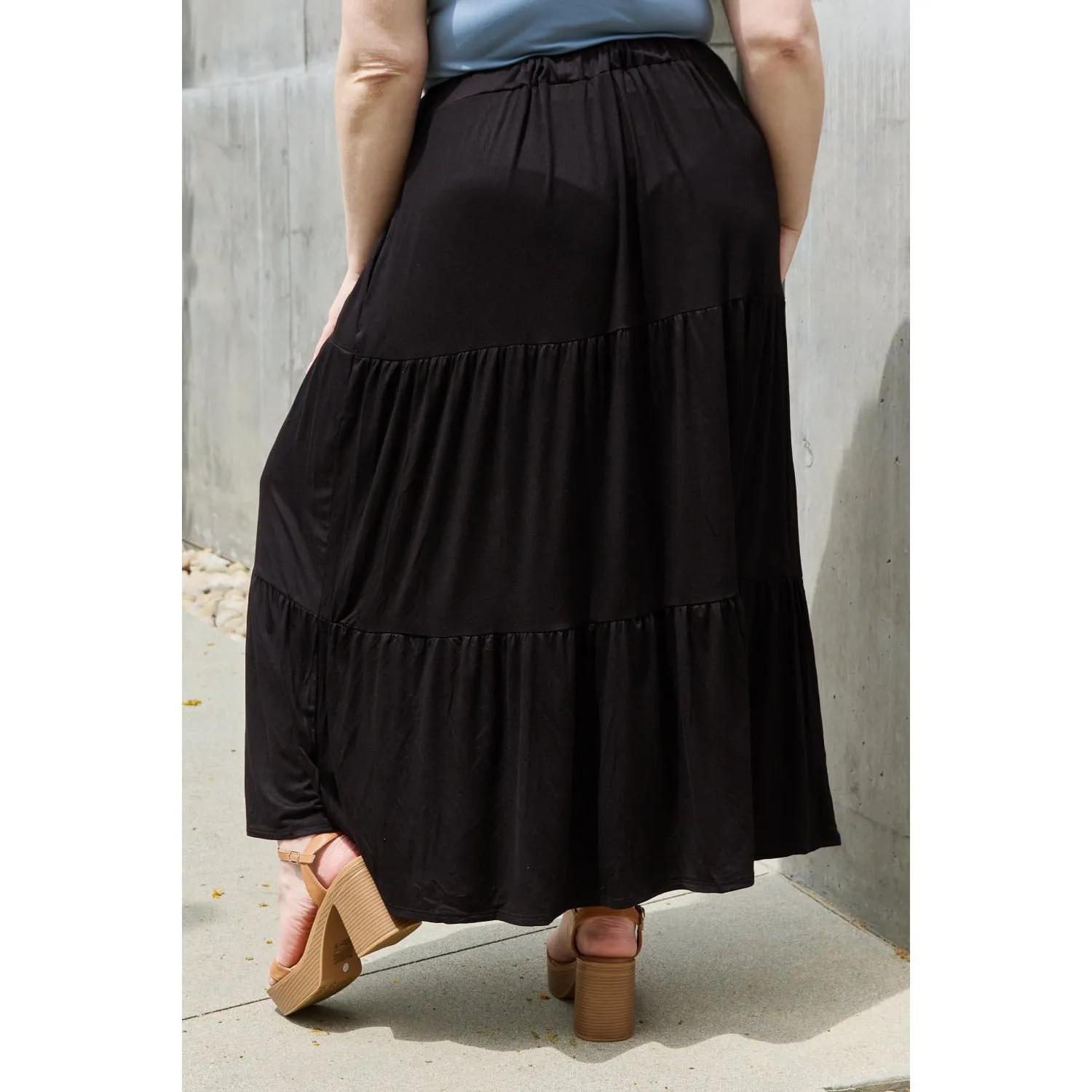 Heimish So Easy Full Size Solid Maxi Skirt